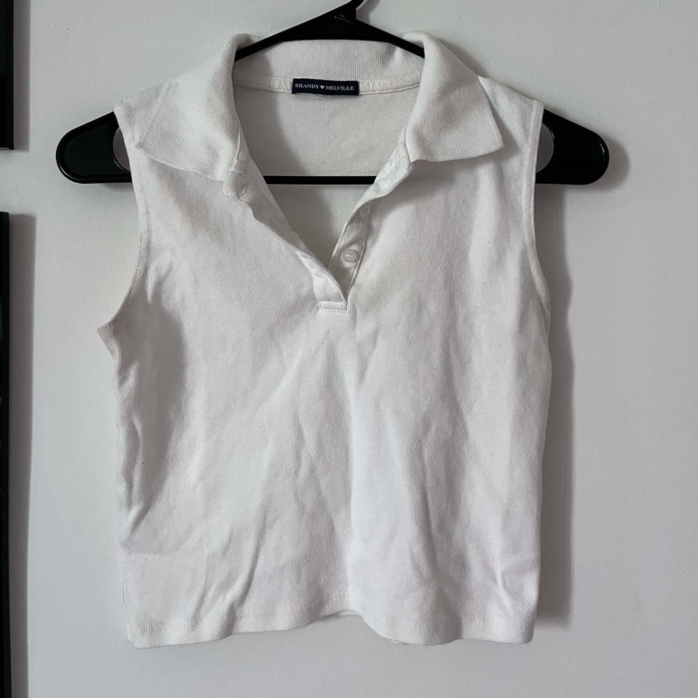Brandy Melville Cropped Collar Tank